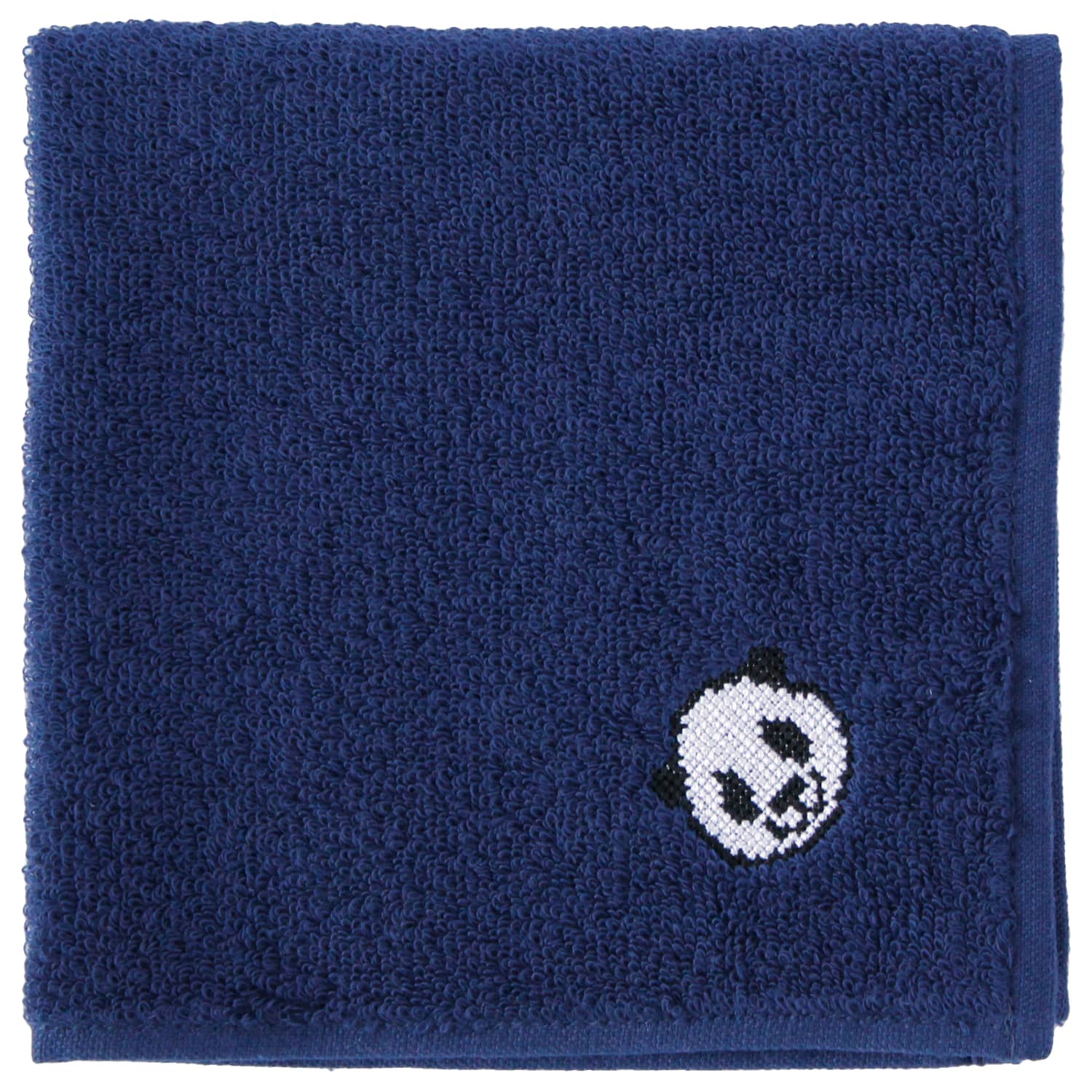 【上野限定】パンダタオル ネイビー 25㎝×25㎝